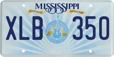 MS license plate XLB350