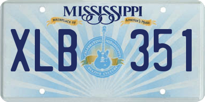 MS license plate XLB351