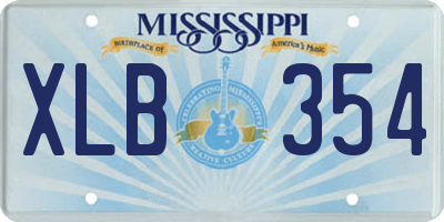 MS license plate XLB354