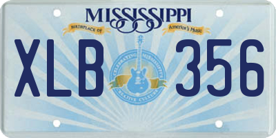 MS license plate XLB356