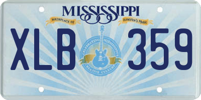 MS license plate XLB359