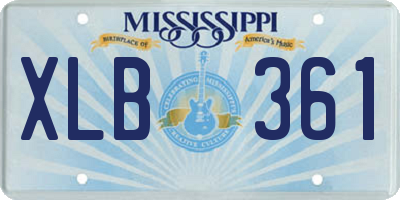 MS license plate XLB361