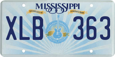 MS license plate XLB363