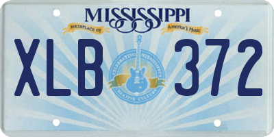 MS license plate XLB372
