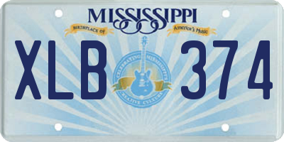 MS license plate XLB374