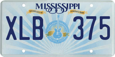 MS license plate XLB375