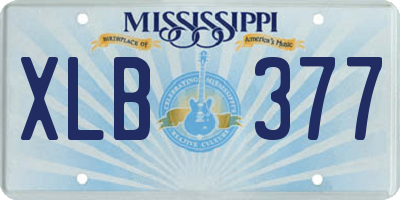 MS license plate XLB377