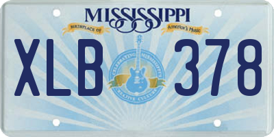 MS license plate XLB378