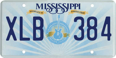 MS license plate XLB384