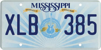 MS license plate XLB385