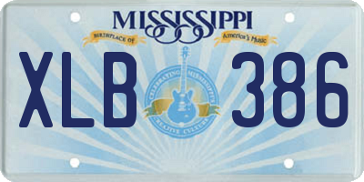 MS license plate XLB386