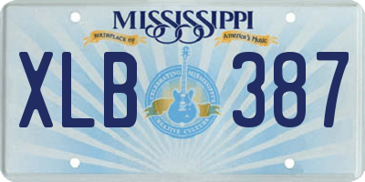 MS license plate XLB387