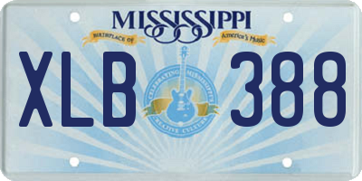 MS license plate XLB388
