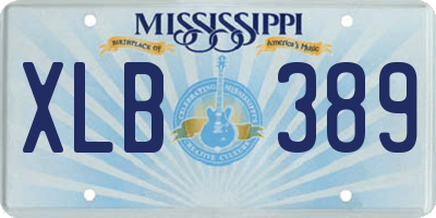 MS license plate XLB389