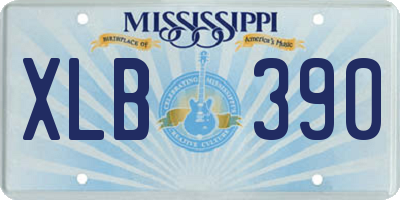 MS license plate XLB390