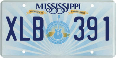 MS license plate XLB391