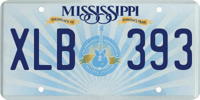 MS license plate XLB393