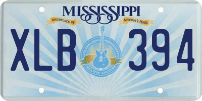 MS license plate XLB394