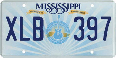 MS license plate XLB397