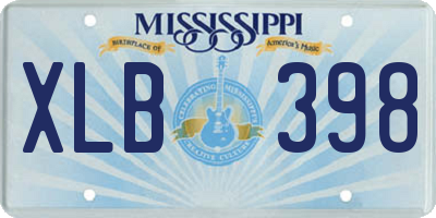MS license plate XLB398