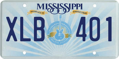 MS license plate XLB401