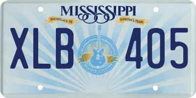 MS license plate XLB405