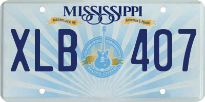 MS license plate XLB407