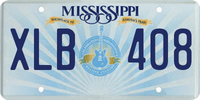 MS license plate XLB408