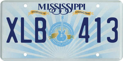 MS license plate XLB413