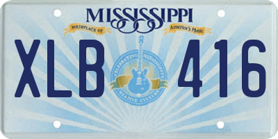 MS license plate XLB416