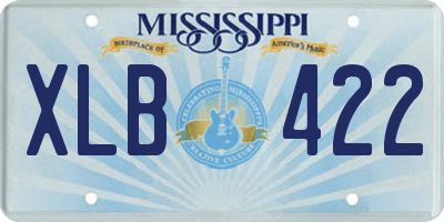 MS license plate XLB422