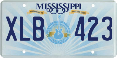 MS license plate XLB423