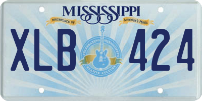 MS license plate XLB424