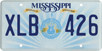 MS license plate XLB426