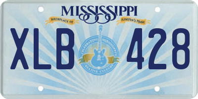 MS license plate XLB428
