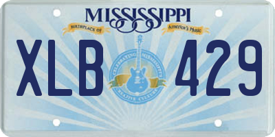 MS license plate XLB429