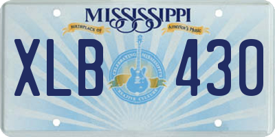 MS license plate XLB430