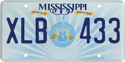 MS license plate XLB433