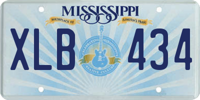 MS license plate XLB434