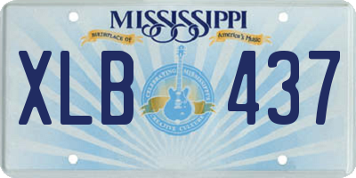 MS license plate XLB437