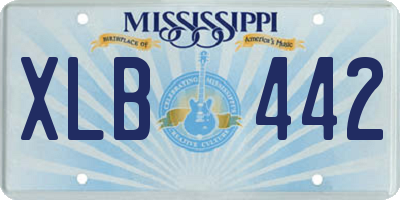 MS license plate XLB442