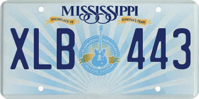 MS license plate XLB443
