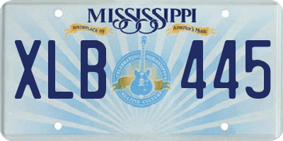 MS license plate XLB445