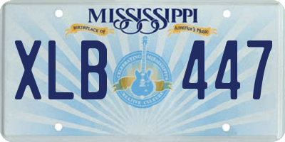 MS license plate XLB447