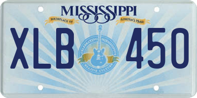 MS license plate XLB450