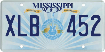 MS license plate XLB452