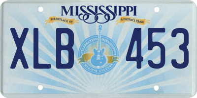 MS license plate XLB453