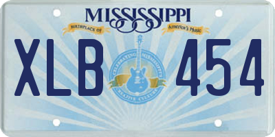 MS license plate XLB454