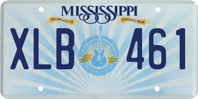 MS license plate XLB461