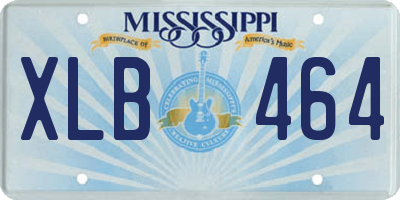 MS license plate XLB464